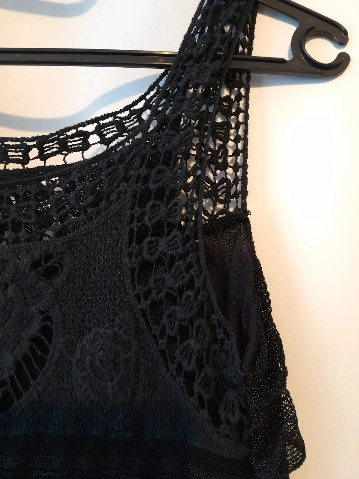 Vestido longo, com babados, cor preto, Tamanho 38/40 – photo 7
